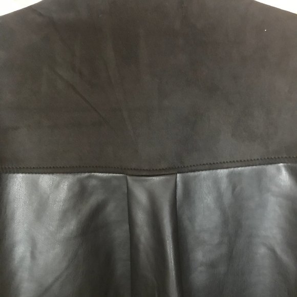 NWT French Connection Black Mixed Media Jacket XS - Picture 10 of 11